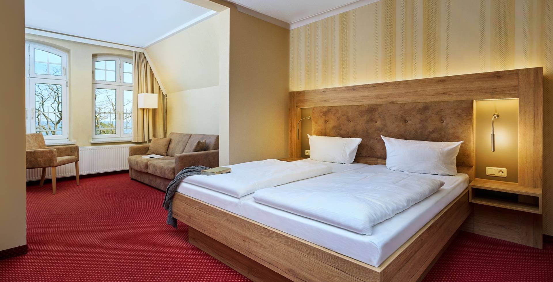 Doppelzimmer mit Erker Meerseite/Strandpromenade