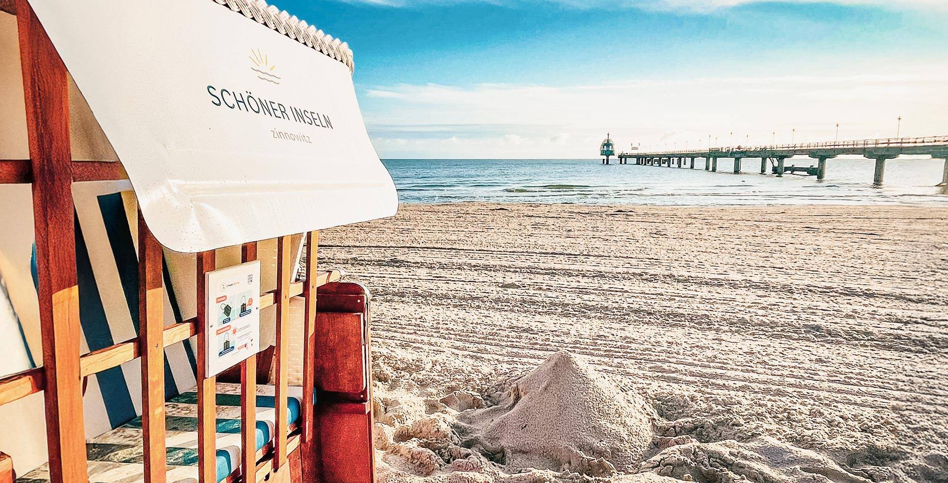 Unsere Strandkorbvermietung<br>auf Usedom